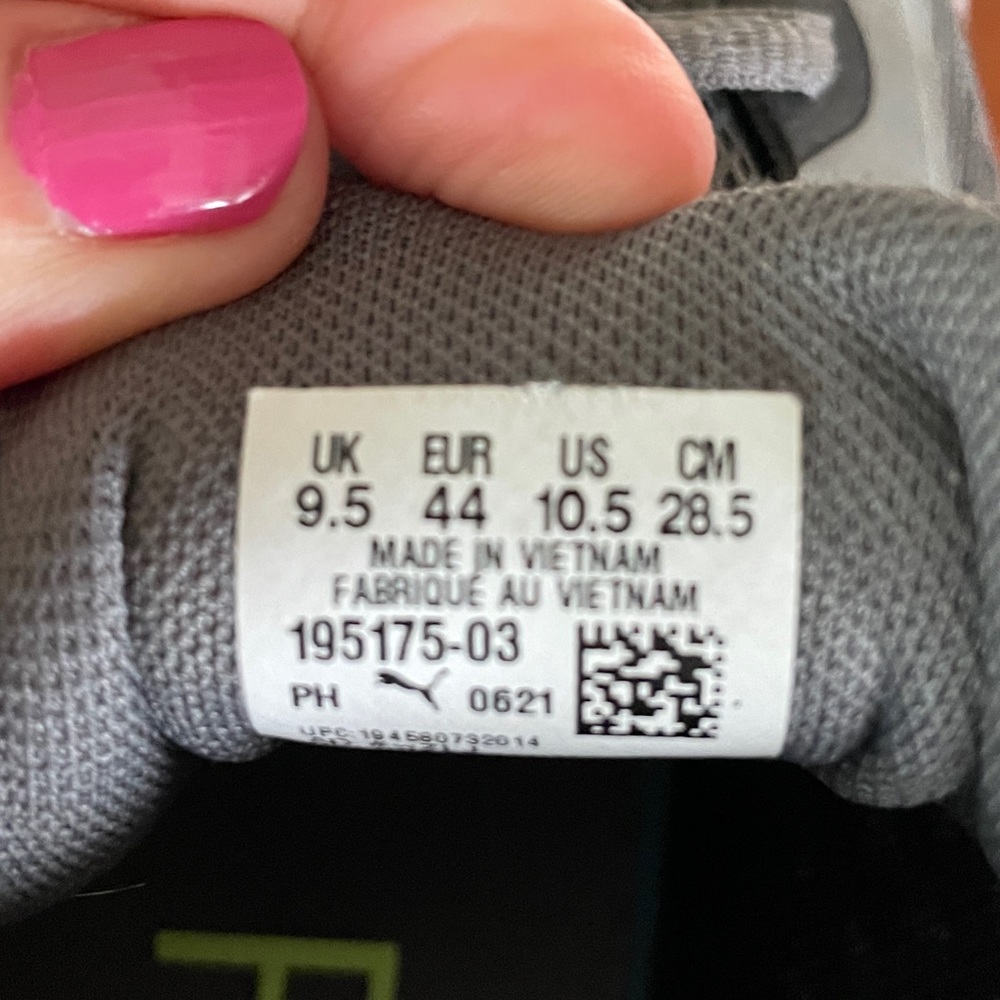 Puma Aviator ProFoam Men’s Running Shoes 9.5 Gray Green White - Picture 7 of 9